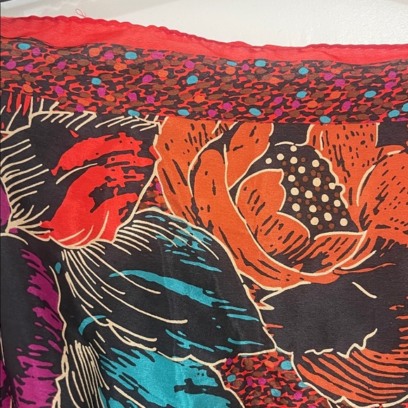 Honey 100% Silk Scarf Floral Vintage - Picture 5 of 11